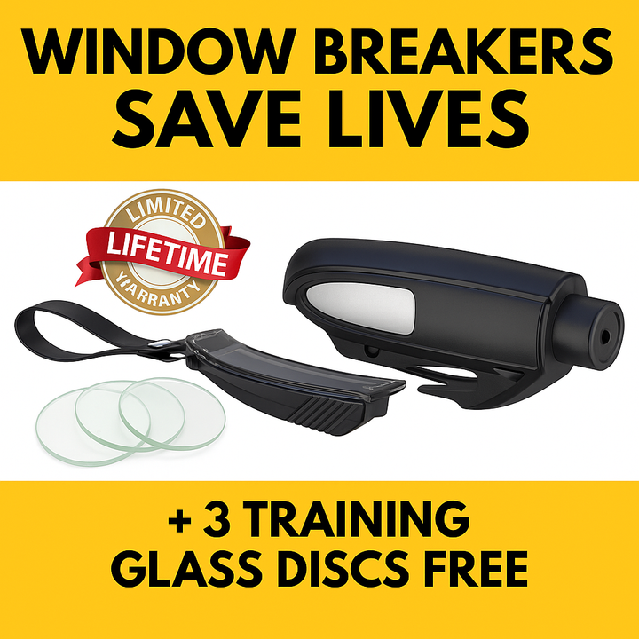2-in-1 Emergency Window Breaker & Seatbelt Cutter
